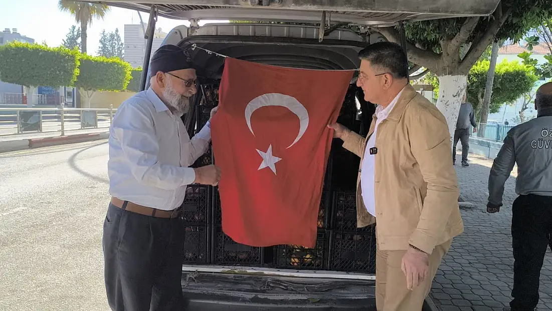 Don vurdu, gönül vazgeçmedi: Yükü bu kez mandalina, adres yine Mehmetçik