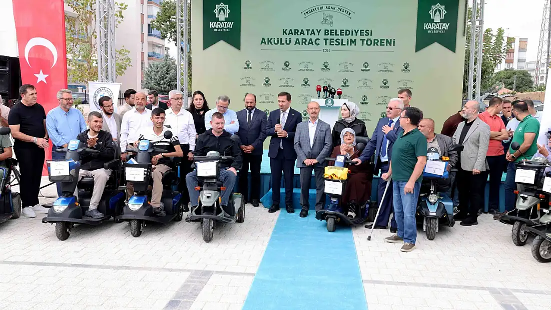 Konya’da engelleri aşmak için 80 akülü araç