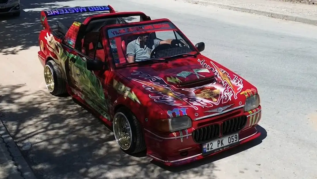 Konya’da gören bir daha bakıyor! 5 yıllık emeğini Şimşek McQueen’e dönüştürdü