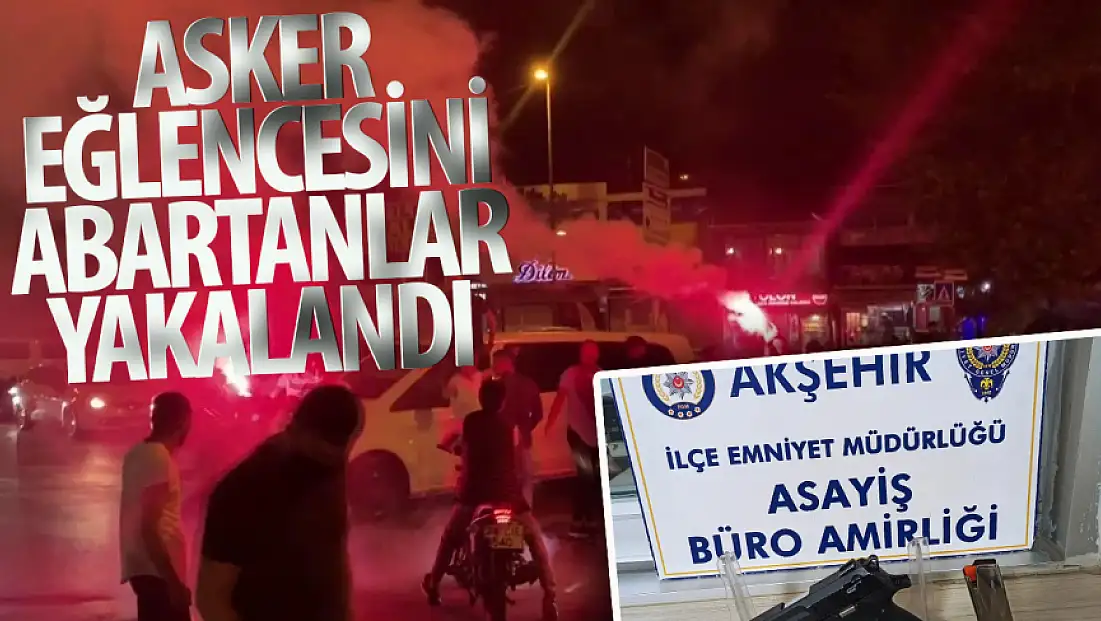 Konya'da asker eğlencesinde havaya ateş eden şahıs yakalandı