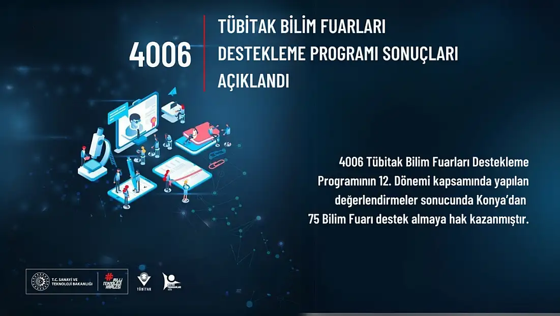 TÜBİTAK 4006 bilim fuarlarında Konya’dan büyük başarı: 75 proje desteklenecek