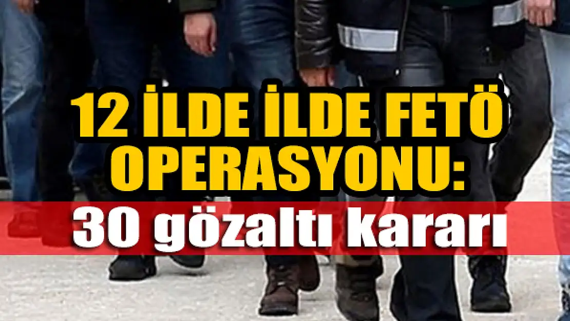 12 ilde ilde FETÖ operasyonu: 30 gözaltı kararı