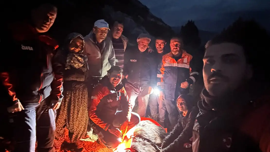 120 kiloluk keçi için 7 saatlik kurtarma operasyonu