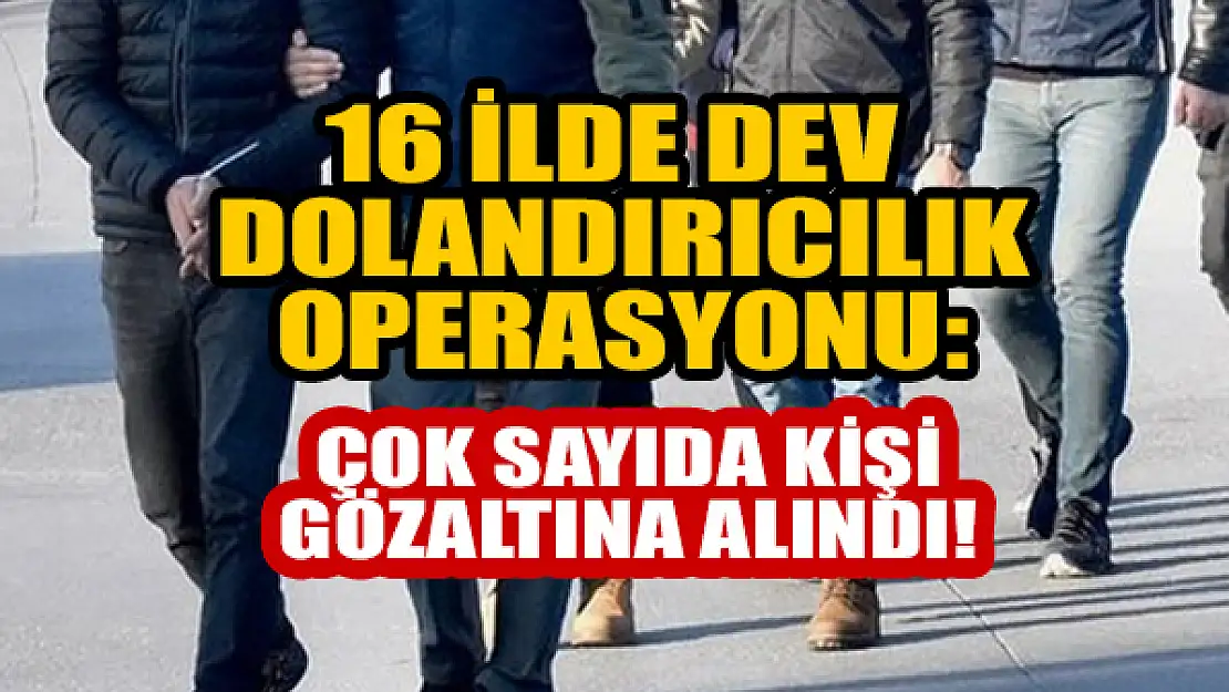 16 ilde dev dolandırıcılık operasyonu: Çok sayıda kişi gözaltına alındı!