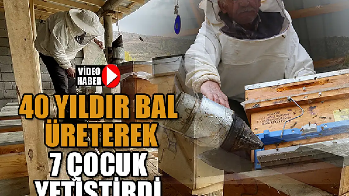 40 yıldır bal üreterek 7 çocuk yetiştirdi