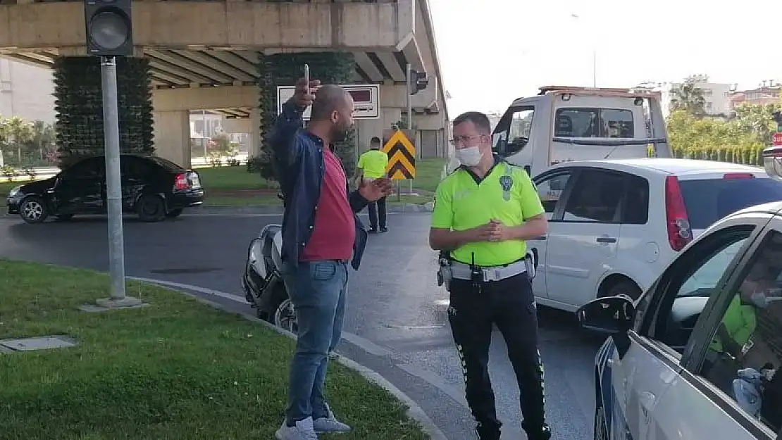 Alanya'da çalışıyorum basın mensubuyum dedi ama cezadan kurtulamadı