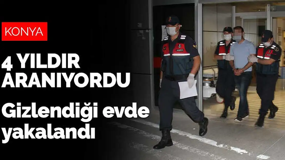 Konya Beyşehir'de 3 suçtan aranan şahıs 4 yıldır gizlendiği evde yakalandı