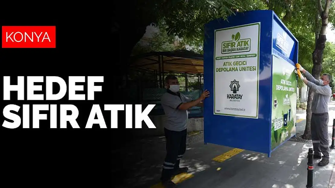 Karatay'ın en işlek ve yoğun bölgelerine atık depolama ünitesi yerleştirdi