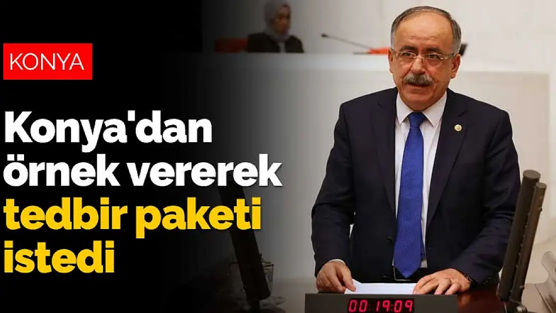 TBMM'de konuşan MHP'li Kalaycı Konya'dan örnek vererek tedbir paketi istedi