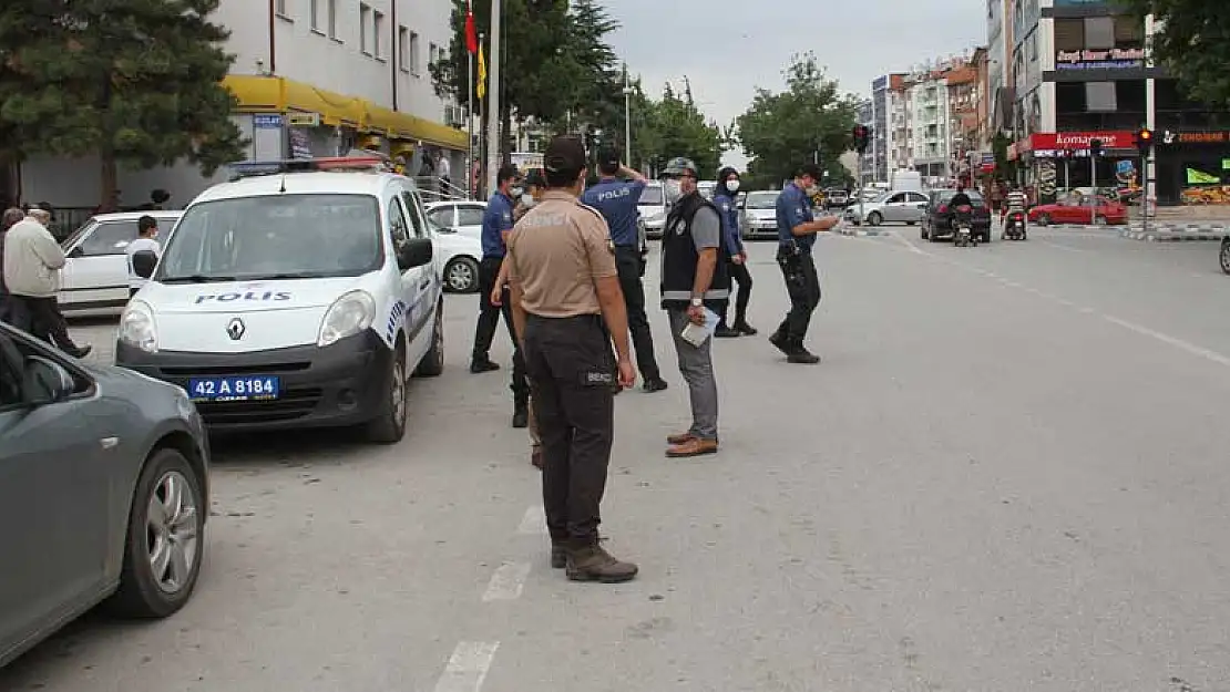 Konya Beyşehir'de artan koronavirüs vakaları nedeniyle kontroller sıklaştı