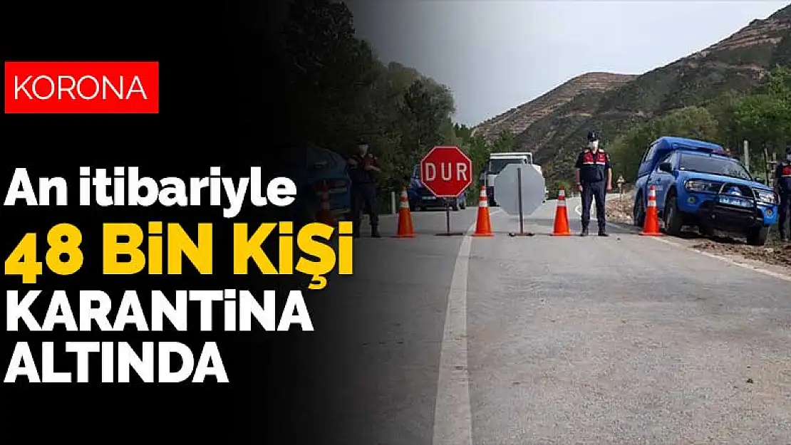 Türkiye'de an itibariyle 48 bin kişi karantina altında