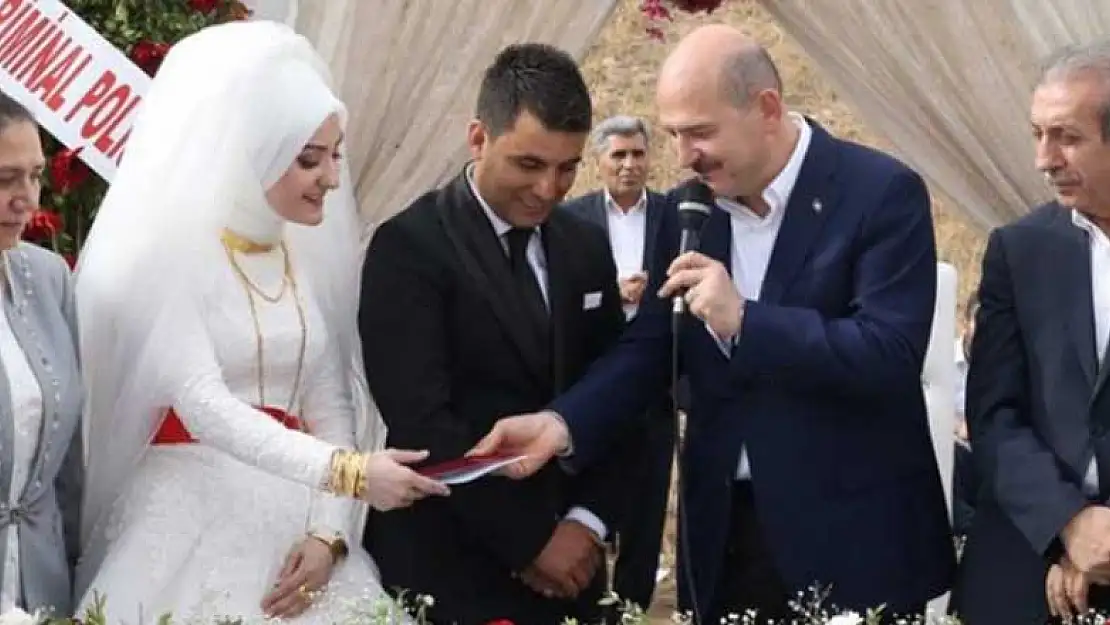 Bakan Soylu ve Kurum Konya'da nikah törenine katıldı