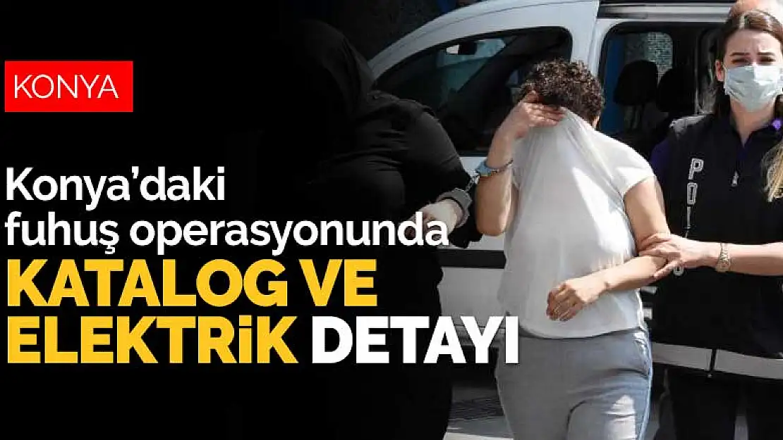 Konya'daki fuhuş operasyonunda katalog ve elektrik detayı