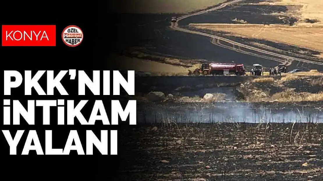 PKK'nın intikam yalanı! Konya'daki araziyi biz yaktık dediler