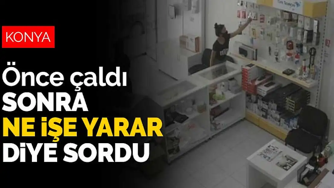 Konya'da flash bellek hırsızlığı! Önce çaldı sonra 'ne işe yarar' diye sordu