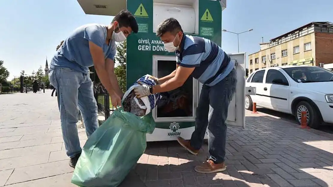 Konya'da giysi ve tekstil atık kumbaralarının sayısı artırıldı