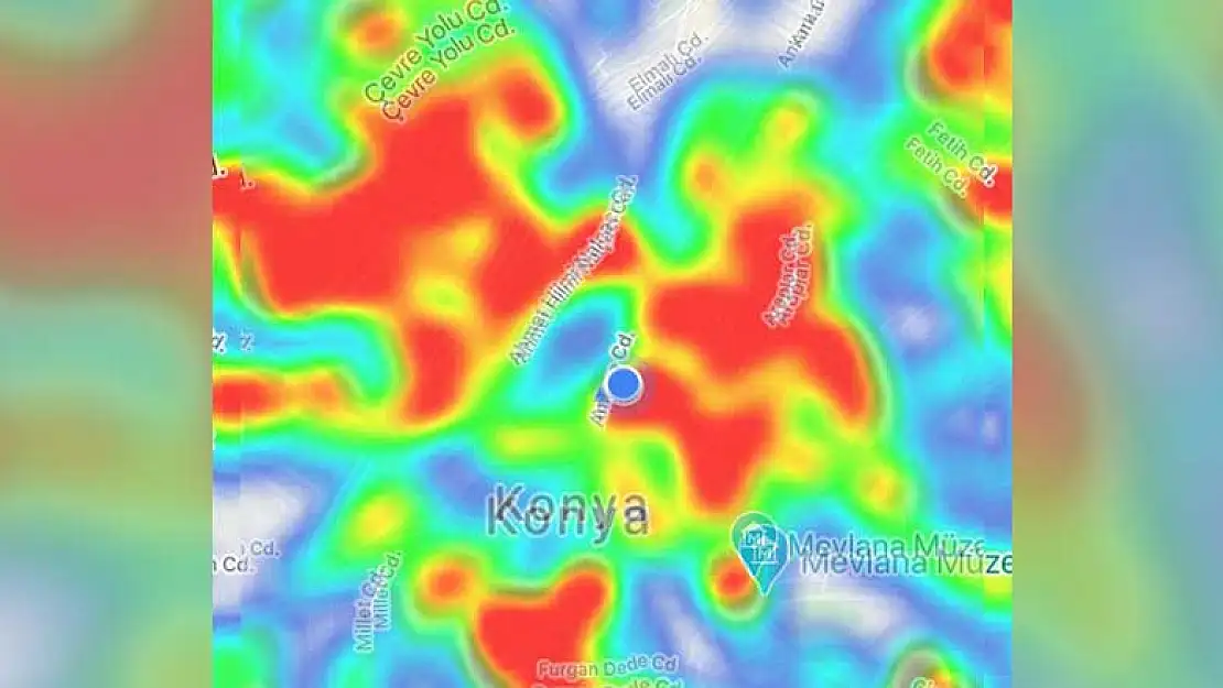 Konya sonunda kıpkırmızı olup koronavirüse teslim oldu