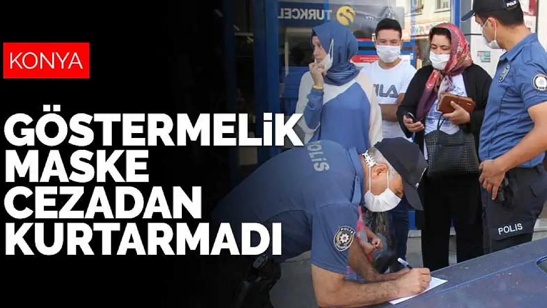 Konya'da polis ekiplerini görünce maske takan satıcı ve vatandaşlar cezadan kaçamadı