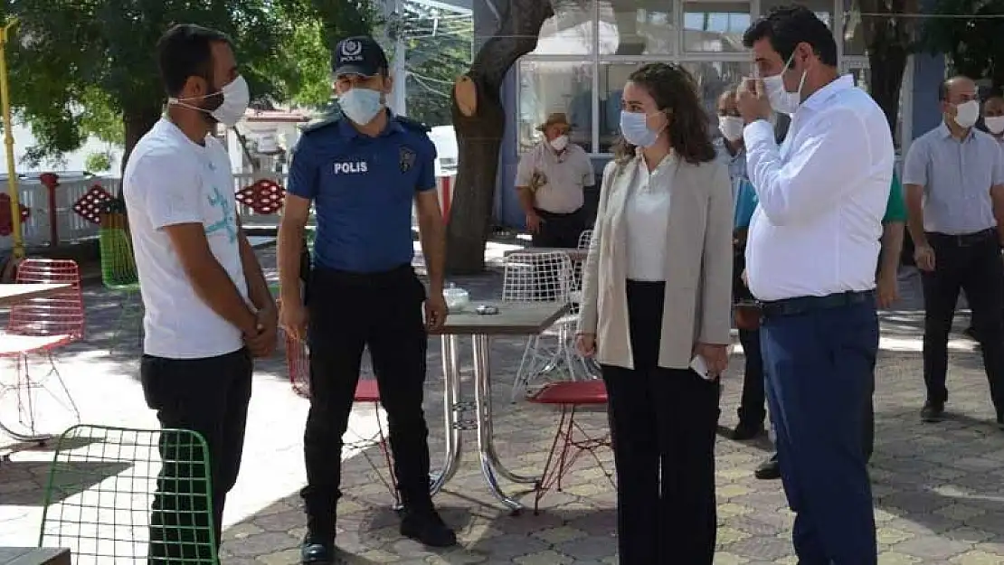 Konya Hüyük'teki denetimlere başkan ve kaymakam da katıldı