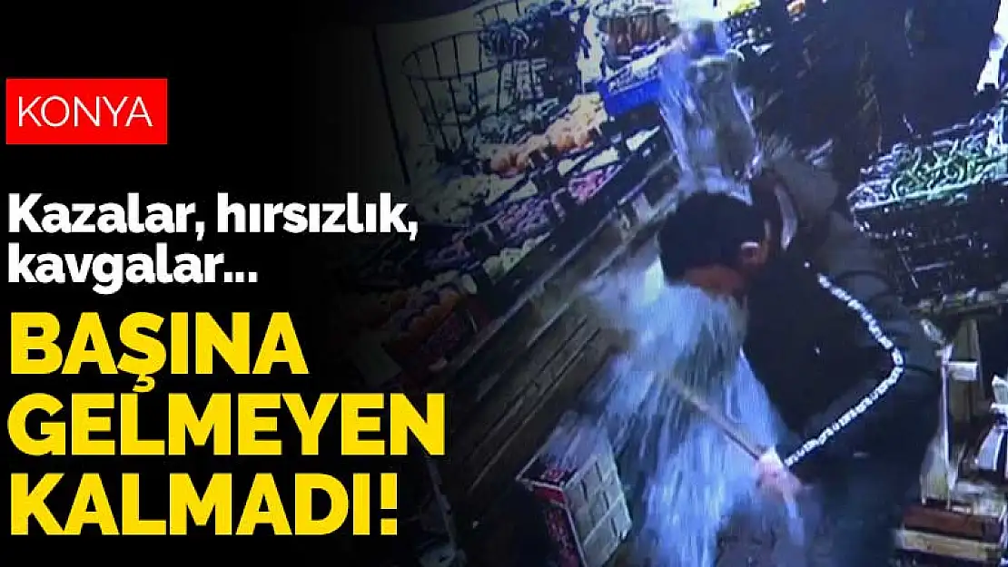 Konya'da tentedeki suyu başından aşağı dökünce haber olan marketçinin başına gelmeyen kalmadı