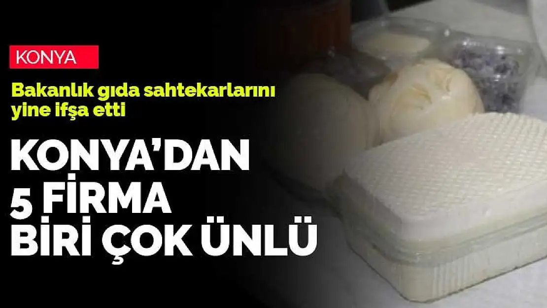 Gıdada tağşiş yapan firmaları Bakanlık açıkladı! Konya'dan 5 firma var