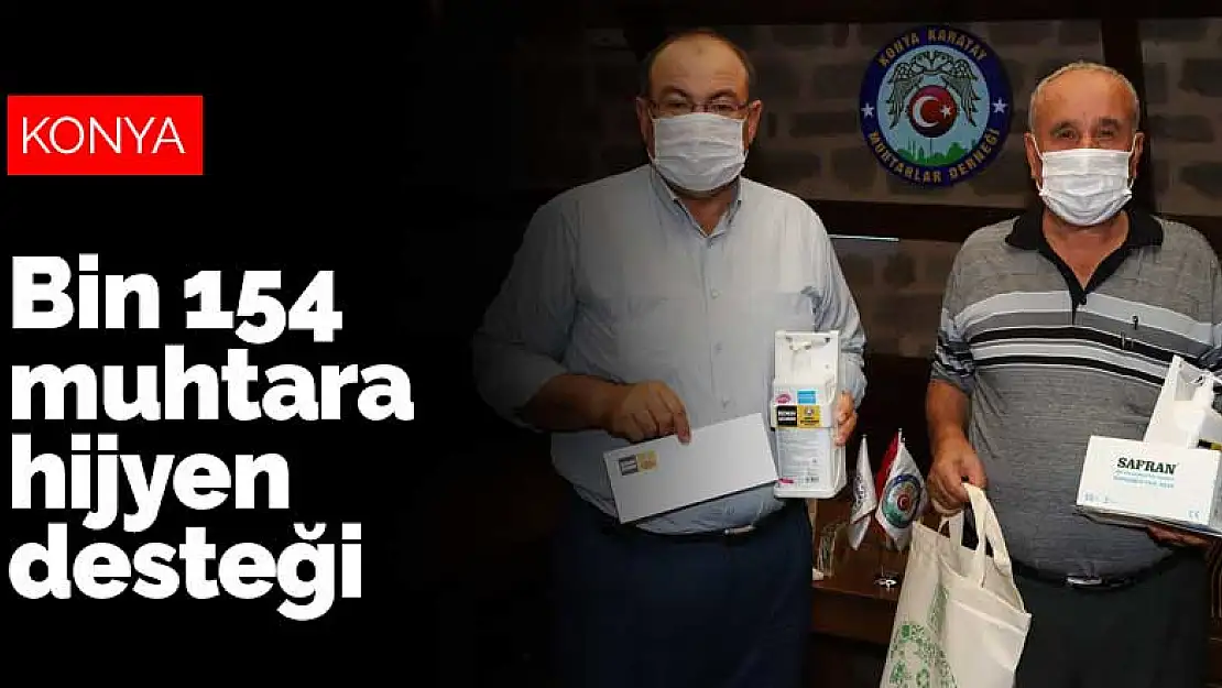 Büyükşehir Belediyesi'nden Konya'daki bin 154 muhtara hijyen desteği