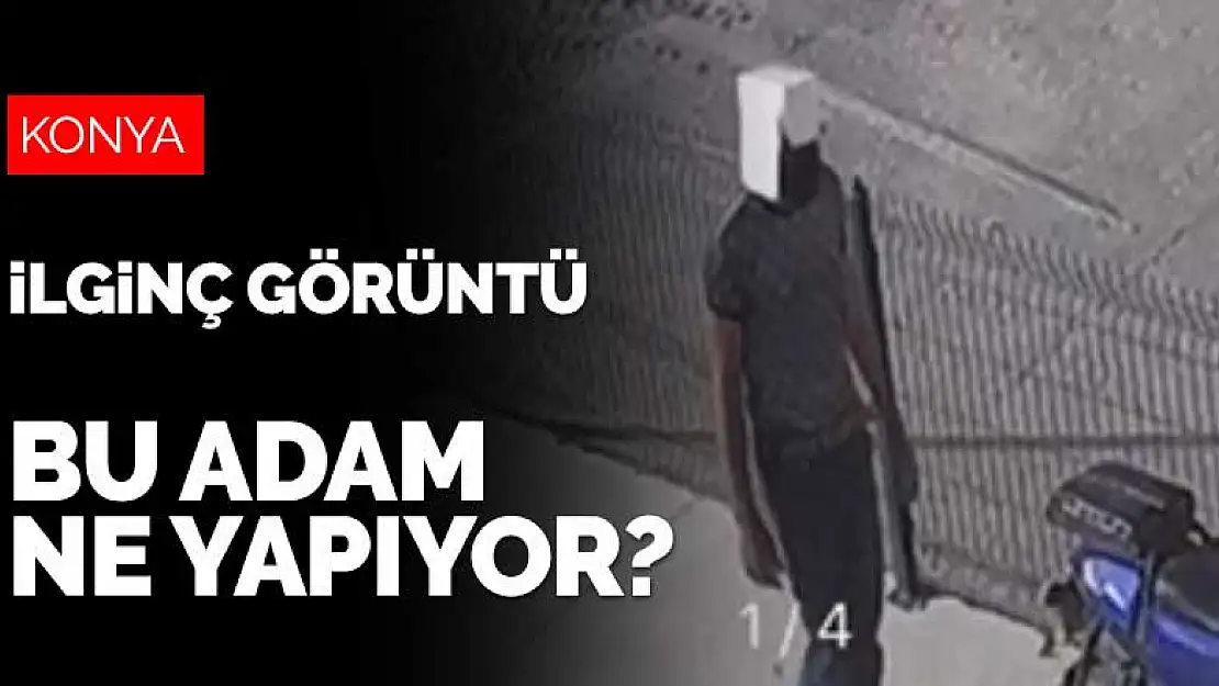 Konya'da güpegündüz sanayinin göbeğinde ilginç görüntü! Bu adam ne yapıyor?