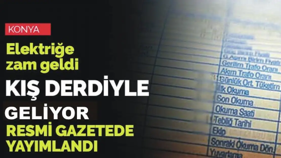 Kış derdiyle geliyor! Elektriğe yüzde 5 zam Resmi Gazete'de yayımlandı