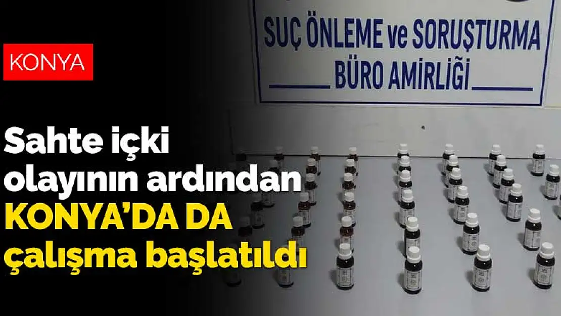 Çok sayıda kişinin ölümüne neden olan sahte içki olayının ardından Konya'da da çalışma başlatıldı