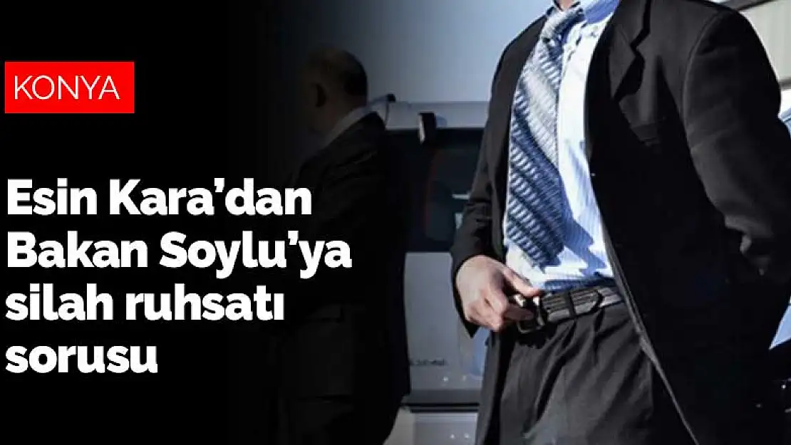 Konya Milletvekili Esin Kara'dan Bakan Soylu'ya silah ruhsatı sorusu