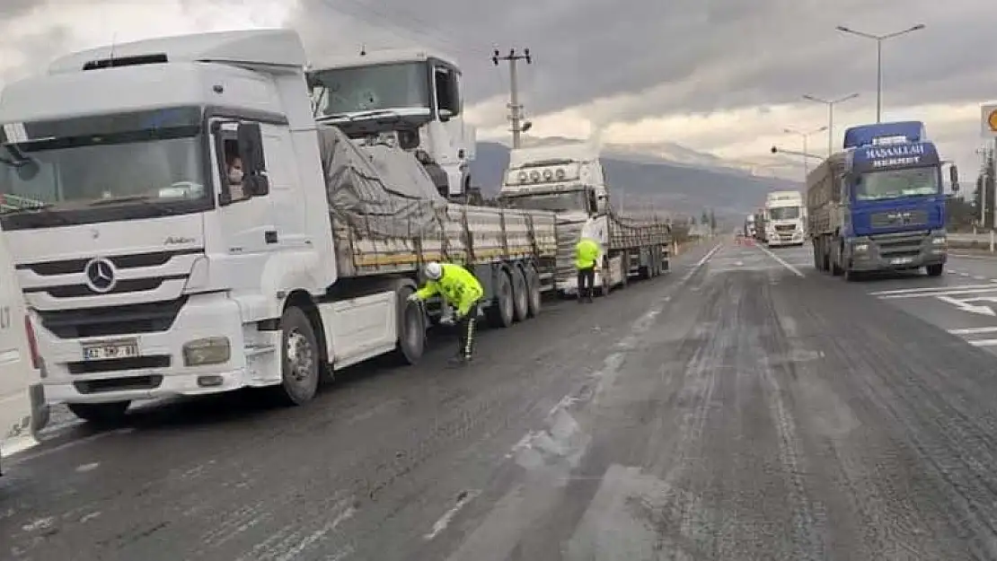 Konya'da kış lastiği denetimleri başladı