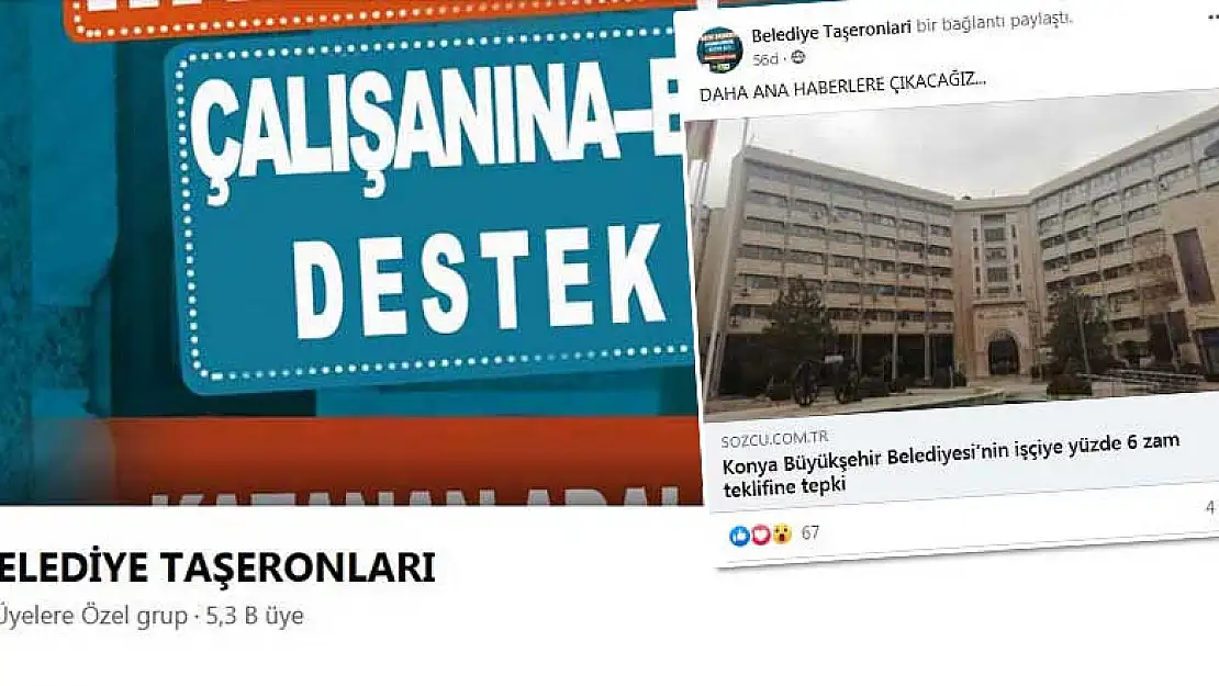 Konya'da provokatörler iş başında! Sosyal medyada belediye çalışanlarını galeyana getirmek istediler