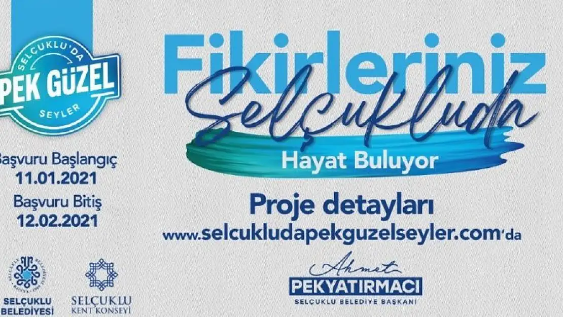 Selçuklu Belediyesi'nin fikir destek programına başvurular başladı