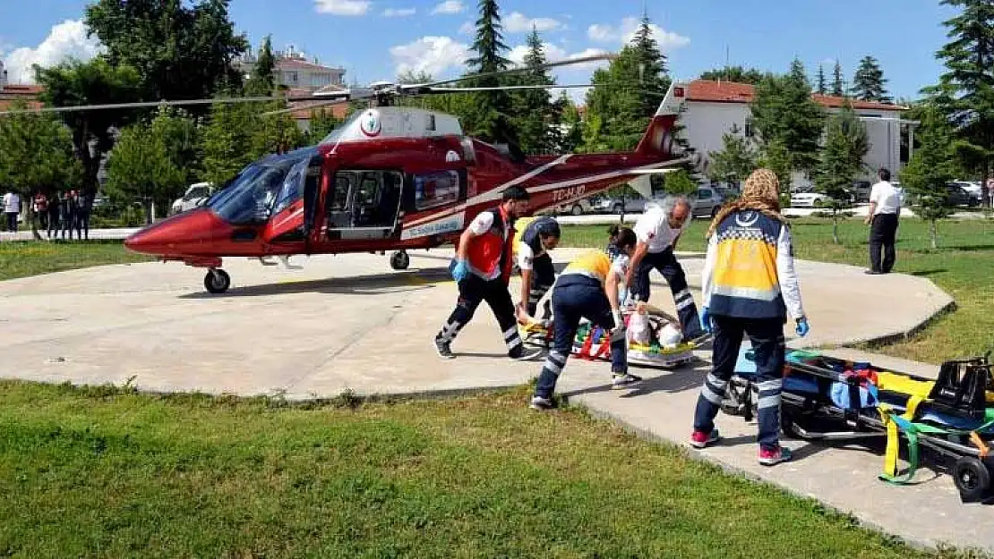 Konya'da 10 yıl önce hizmete başlayan helikopter ambulans 2 bin 500 hastaya yetişti