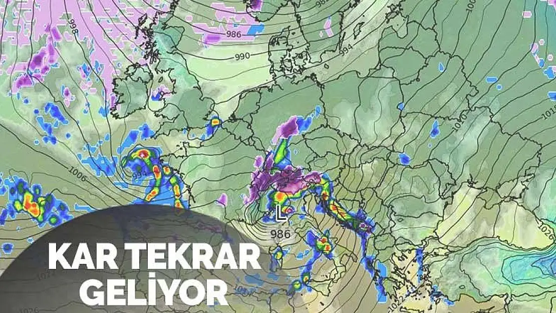 Avrupa'da pişer Konya'ya da düşer! Kar yağışı döne döne yine geliyor