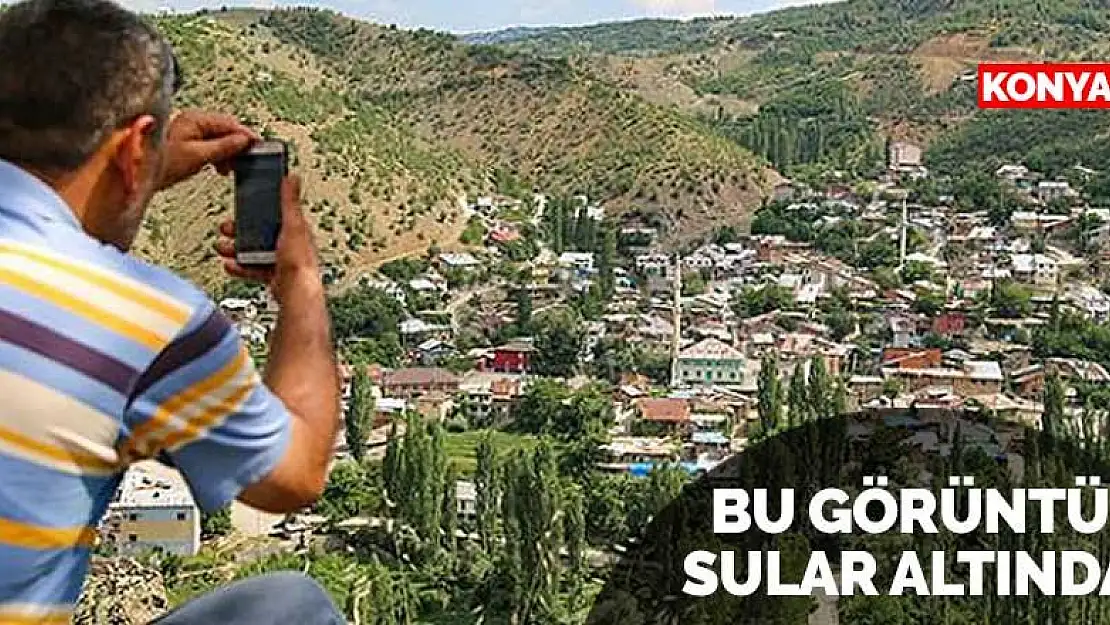 Konya'da baraj yapımı nedeniyle sular altında kalan Dedemli'nin son hali görenleri hayrete düşürdü