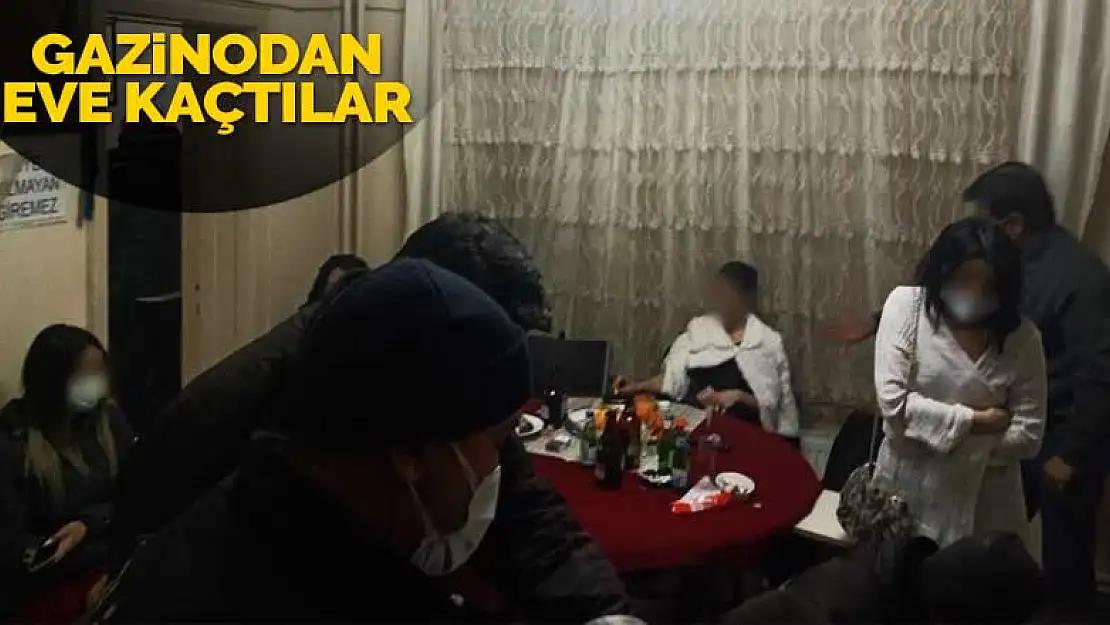 Konya polisi peşlerini bırakmadı! Gazinodan kaçıp evde eğlenirken basıldılar