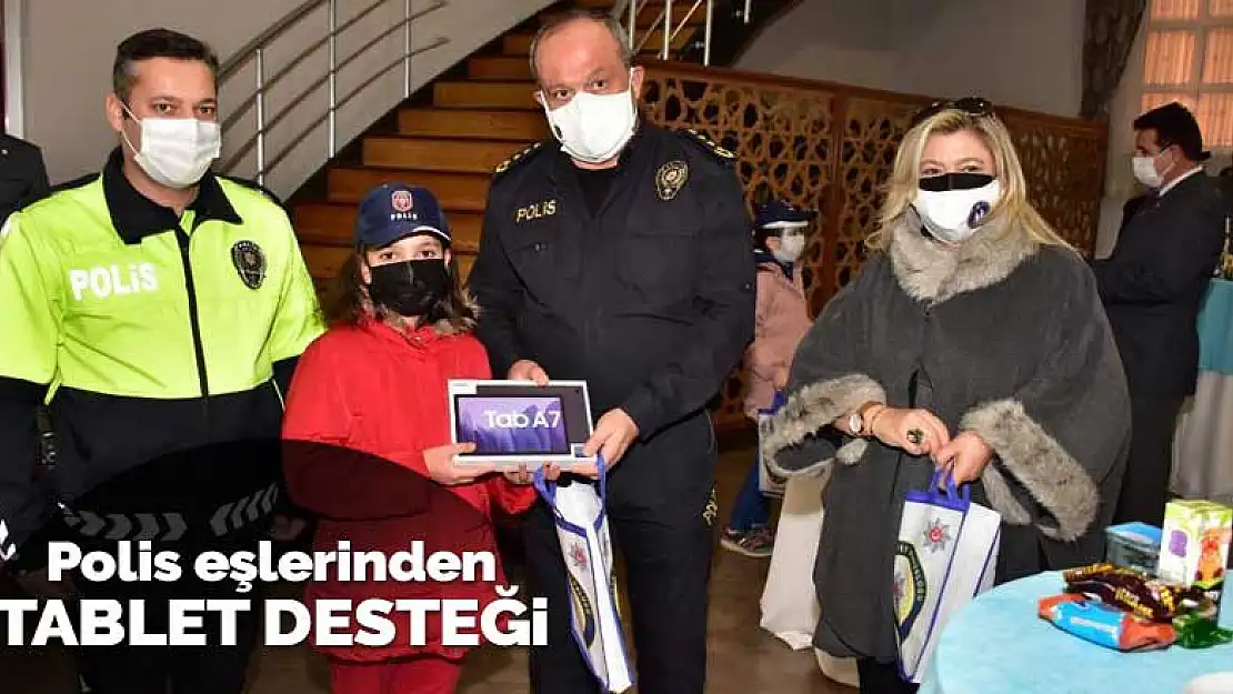 Konya Polis Eşleri Derneği'nden tablet kampanyasına destek