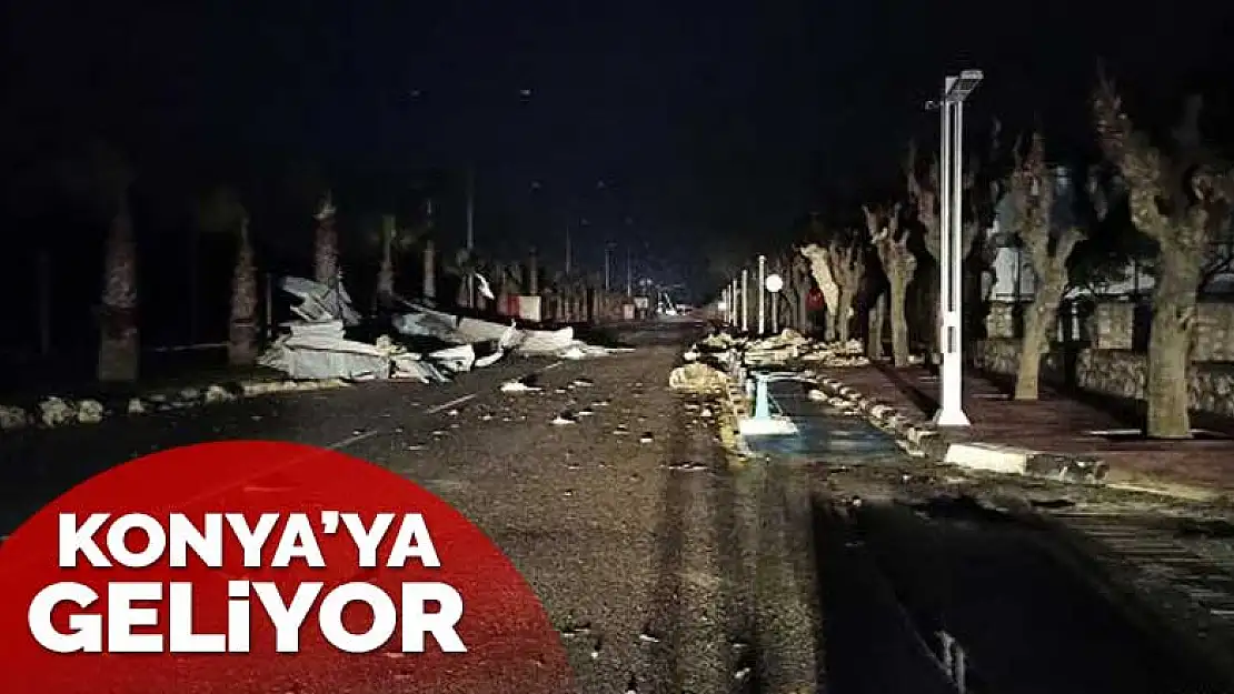 Konya'ya doğru gelen fırtına yurdun batısını yıktı geçti