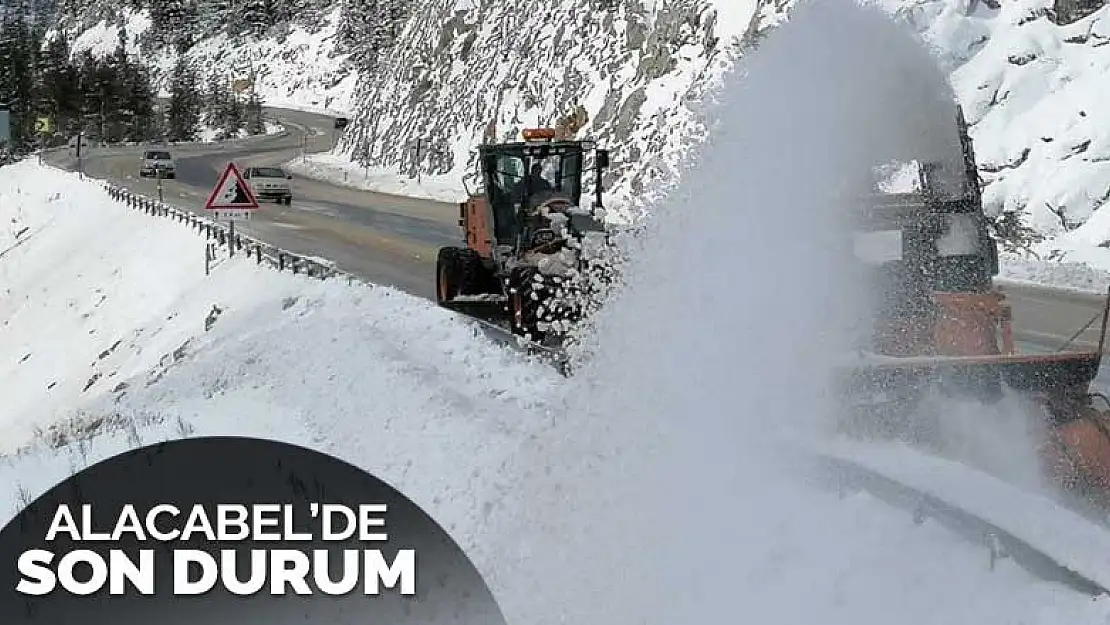 Konya-Antalya yolunda son durum! Alacabel'de kar temizleme çalışmaları sürüyor