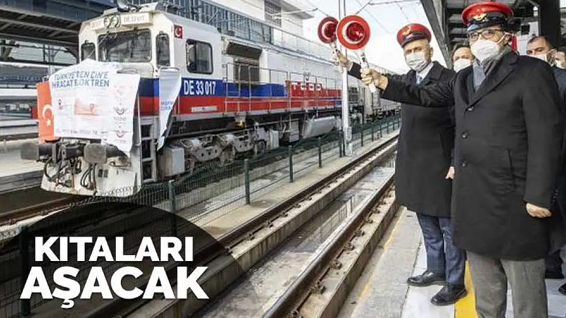 Demir yoluyla kıtaları aşacak Bor madeni taşıyan tren Ankara'dan yola çıktı