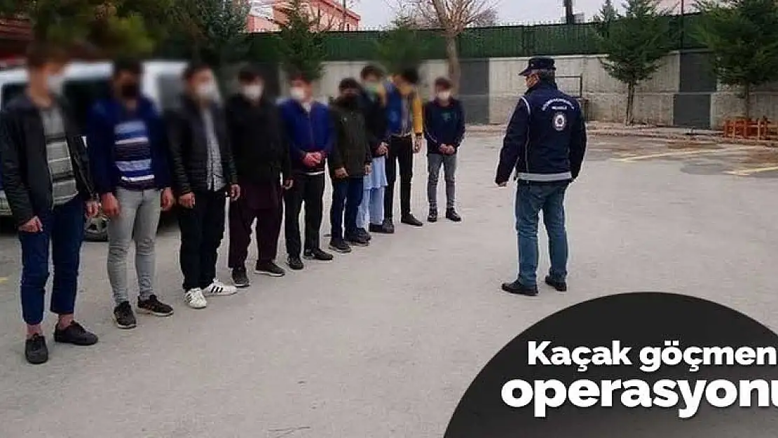 Ülkeye kaçak yollarla giren 11 kişi Konya polisinin aramalarında yakalandı