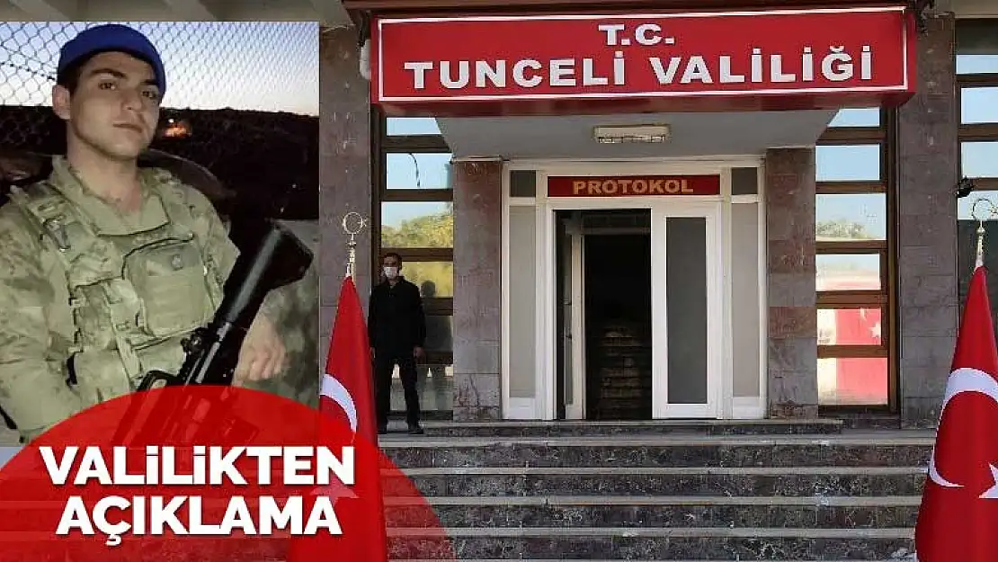 Tunceli Valiliği'nden Konyalı asker Hüseyin Enes Candan açıklaması