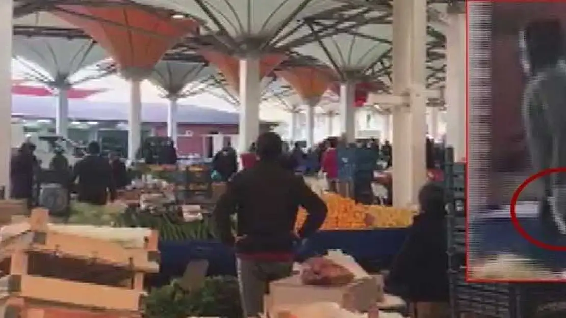 Özalkent Cuma Pazarı'nda silahlı şahıs tekme tokat dövüldü