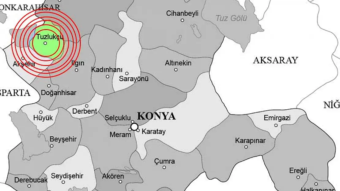 Konya Tuzlukçu'da 4,7 büyüklüğünde deprem