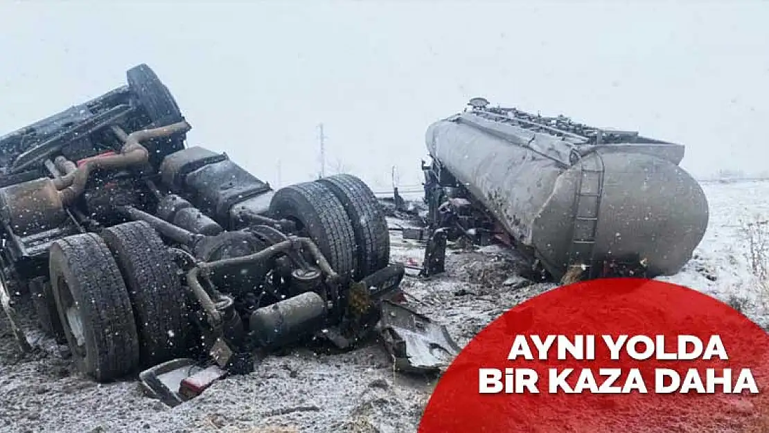 Konya-Adana yolunda bir kaza daha! Yağ yüklü tanker takla attı