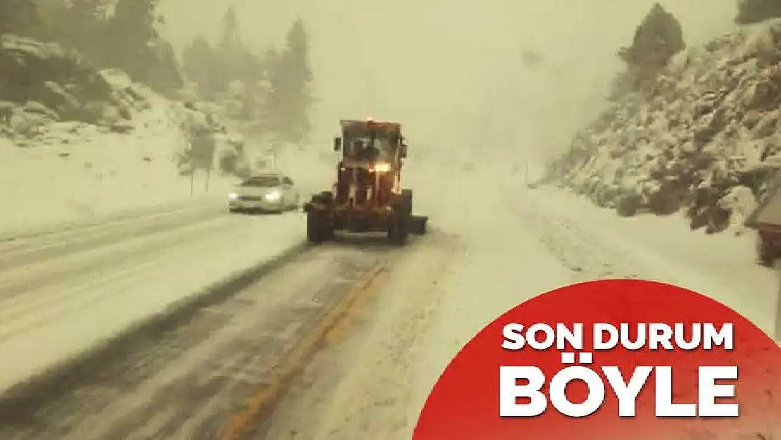 Gece kapanan Antalya-Konya yolu trafiğe açıldı! İşte yolda son durum