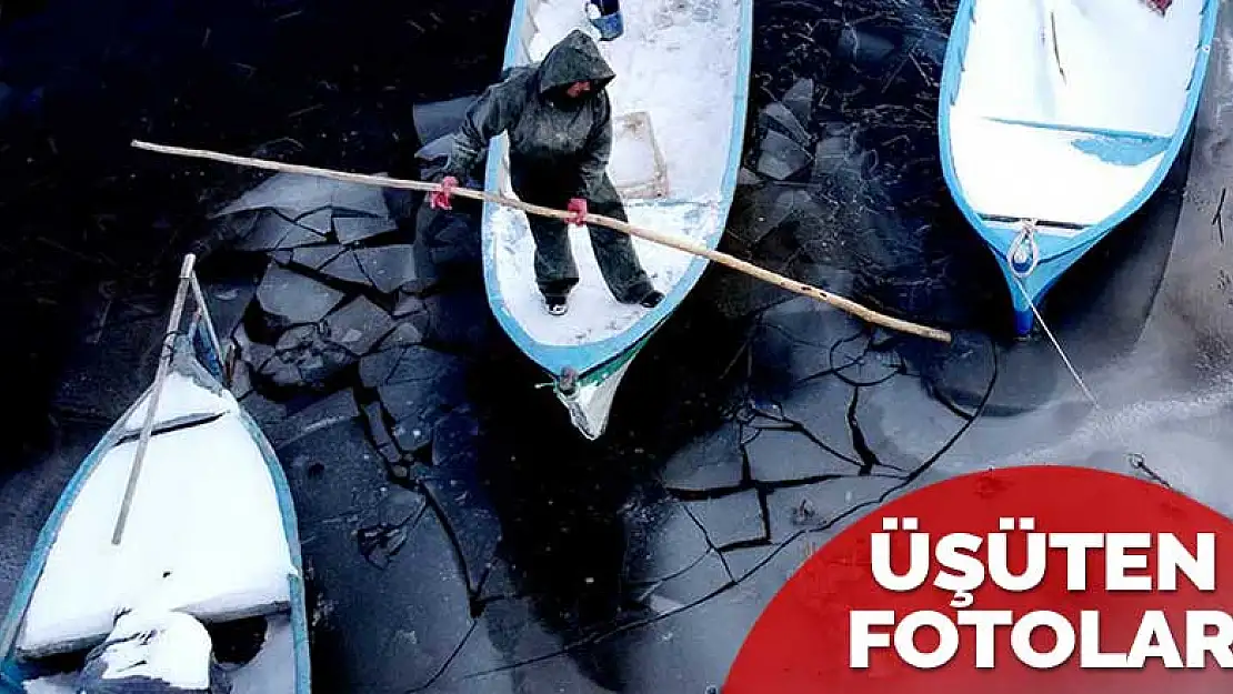 Beyşehir Gölü'nün bu fotoğrafları bile oturduğunuz yerden üşümenize yeter