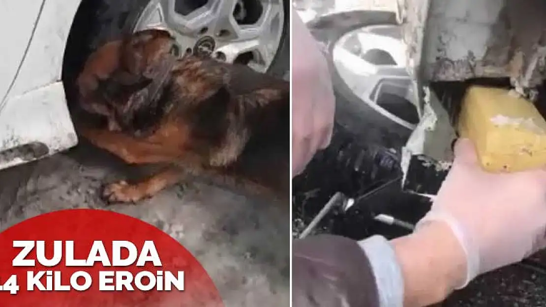 Konya Narkotik polisi otomobildeki zulada 14 kilo eroin buldu