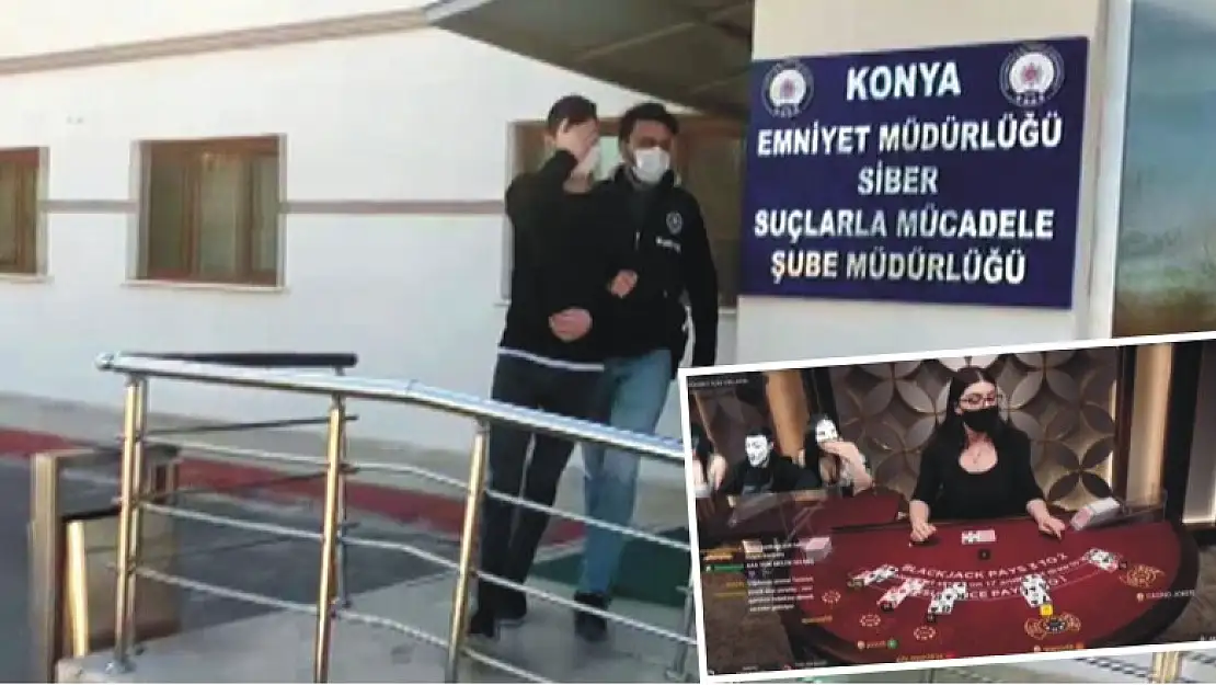 Konya'da polise canlı yayında yakalandı